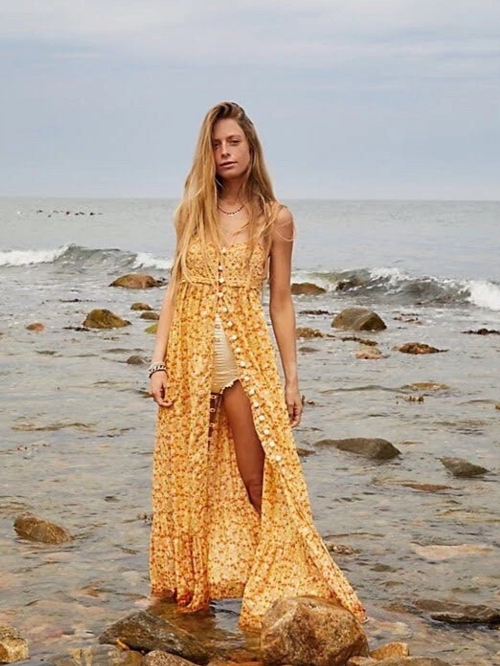 Free People Molly Jo Floral Maxi Dress